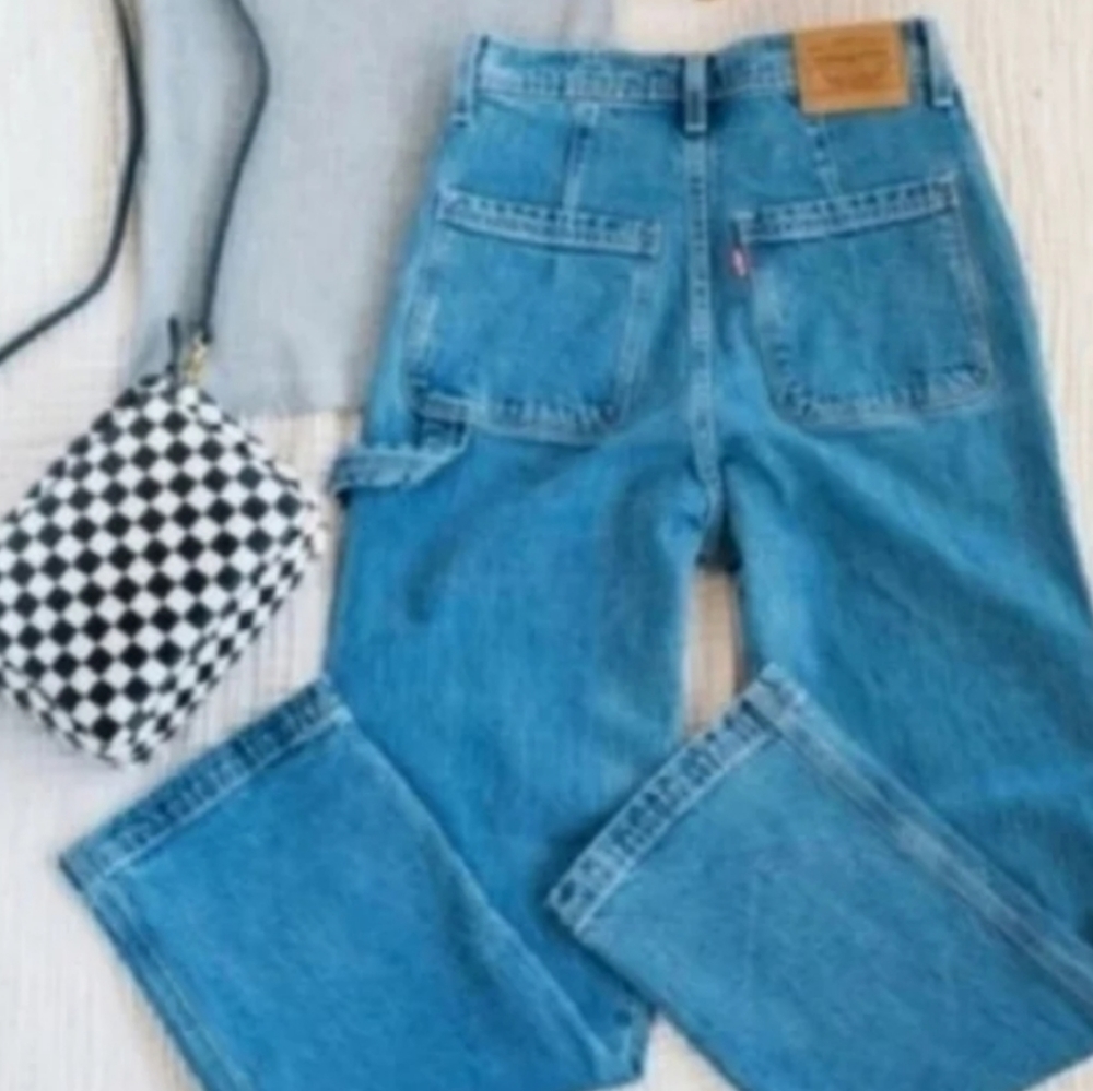 Levi's Ribcage Ankle Utility Straight Leg Carpenter Pants Jeans - Picture 6 of 8